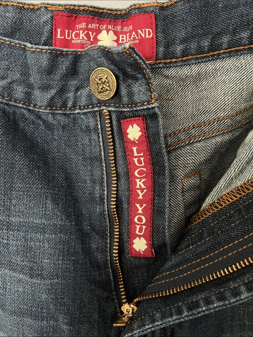 Lucky Brand Men's Straight Jeans in Dark Wash Blue